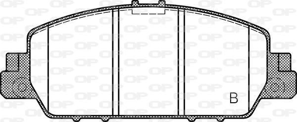 Jeu de 4 plaquettes de frein OPEN PARTS ref. BPA1548.02