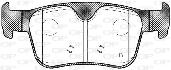 Jeu de 4 plaquettes de frein OPEN PARTS BPA1551.10