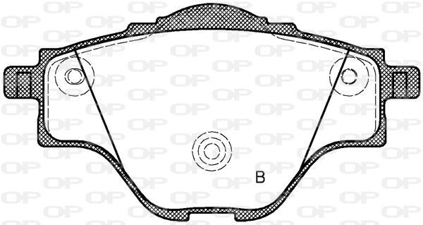 Jeu de 4 plaquettes de frein OPEN PARTS BPA1557.00