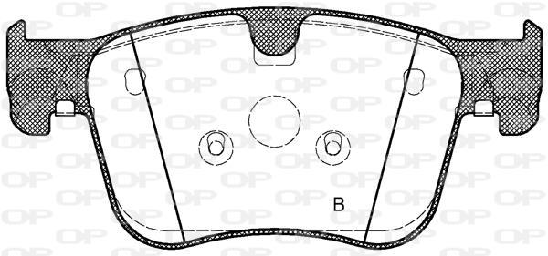 Jeu de 4 plaquettes de frein OPEN PARTS BPA1560.00