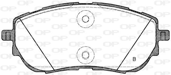 Jeu de 4 plaquettes de frein OPEN PARTS BPA1561.02