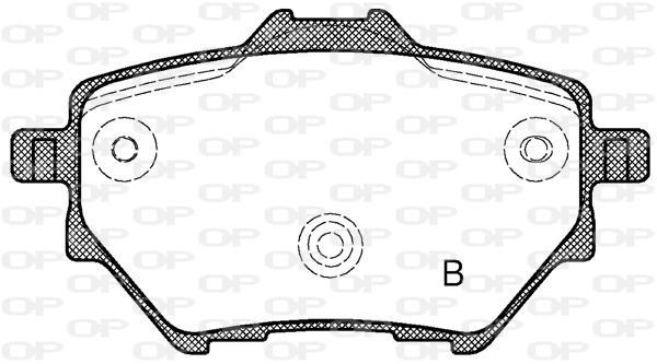 Jeu de 4 plaquettes de frein OPEN PARTS BPA1562.00