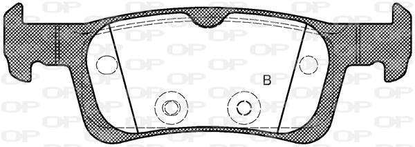 Jeu de 4 plaquettes de frein OPEN PARTS BPA1563.00