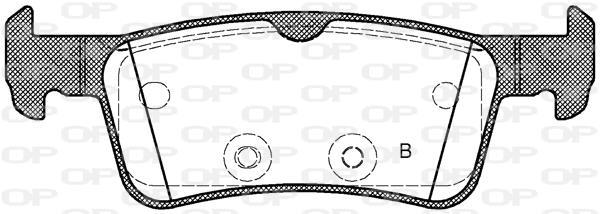 Jeu de 4 plaquettes de frein OPEN PARTS BPA1563.10