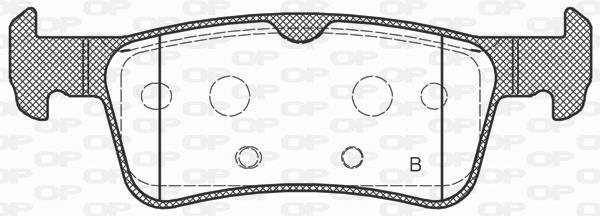 Jeu de 4 plaquettes de frein OPEN PARTS BPA1563.20