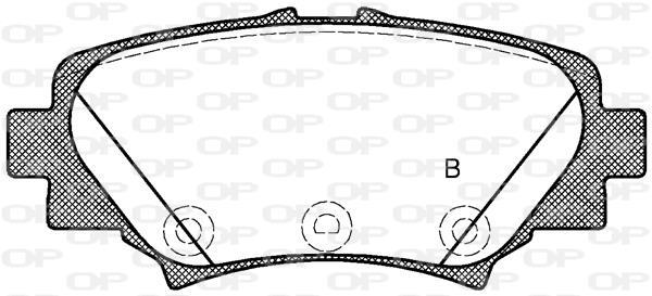 Jeu de 4 plaquettes de frein OPEN PARTS BPA1570.02