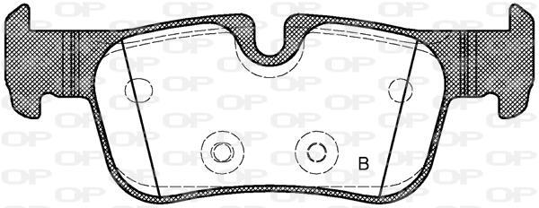 Jeu de 4 plaquettes de frein OPEN PARTS BPA1573.00