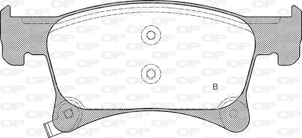 Jeu de 4 plaquettes de frein OPEN PARTS ref. BPA1580.02