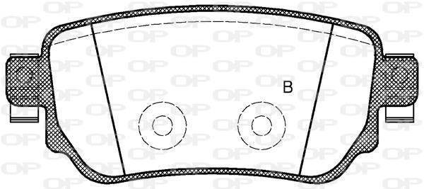 Jeu de 4 plaquettes de frein OPEN PARTS BPA1582.02