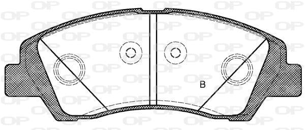 Jeu de 4 plaquettes de frein OPEN PARTS BPA1583.02