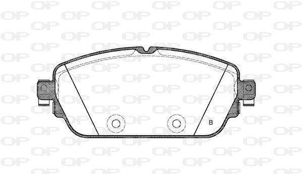 Jeu de 4 plaquettes de frein OPEN PARTS BPA1592.08