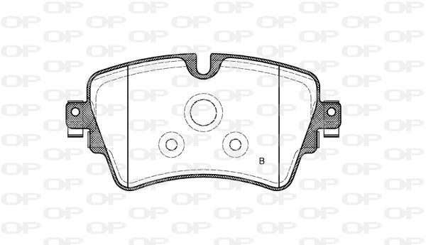 Jeu de 4 plaquettes de frein OPEN PARTS BPA1599.08