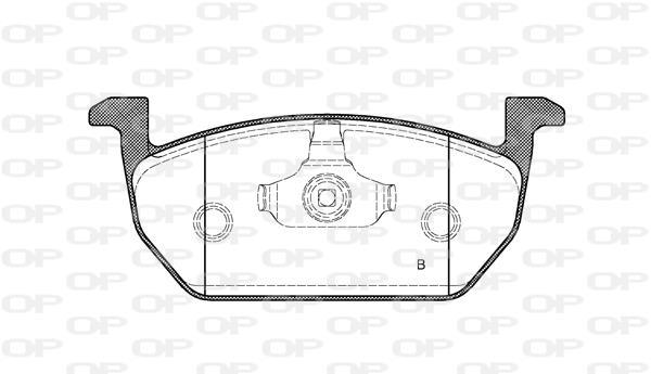 Jeu de 4 plaquettes de frein OPEN PARTS BPA1601.01