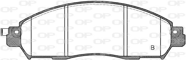 Jeu de 4 plaquettes de frein OPEN PARTS ref. BPA1612.04