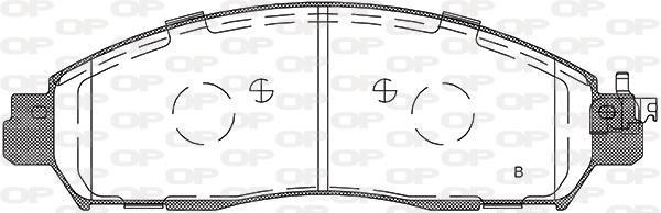 Jeu de 4 plaquettes de frein OPEN PARTS BPA1612.24