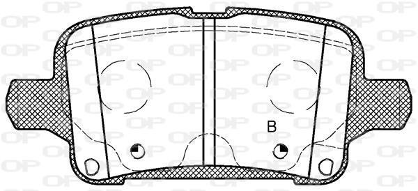 Jeu de 4 plaquettes de frein OPEN PARTS BPA1628.02
