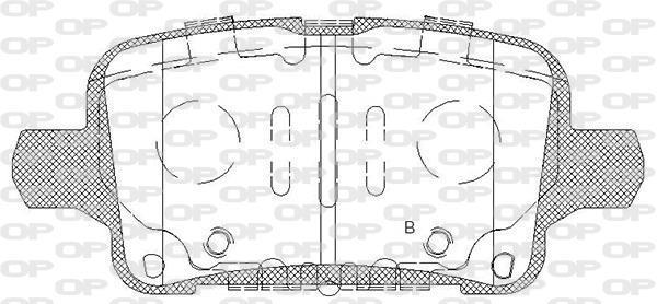Jeu de 4 plaquettes de frein OPEN PARTS BPA1628.12