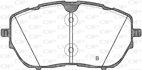 Jeu de 4 plaquettes de frein OPEN PARTS BPA1654.00