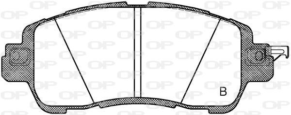 Jeu de 4 plaquettes de frein OPEN PARTS BPA1656.04
