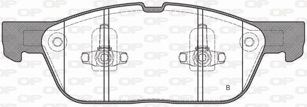 Jeu de 4 plaquettes de frein OPEN PARTS BPA1657.02