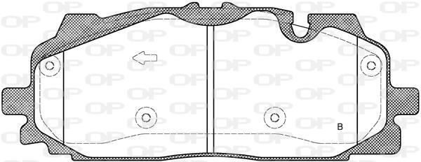 Jeu de 4 plaquettes de frein OPEN PARTS ref. BPA1667.00
