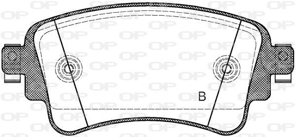 Jeu de 4 plaquettes de frein OPEN PARTS BPA1669.08