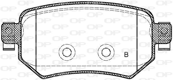 Jeu de 4 plaquettes de frein OPEN PARTS ref. BPA1682.02