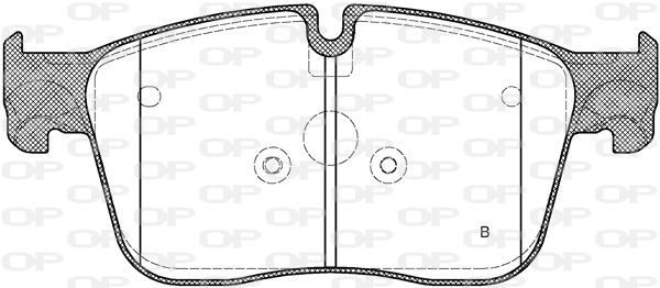 Jeu de 4 plaquettes de frein OPEN PARTS BPA1683.00