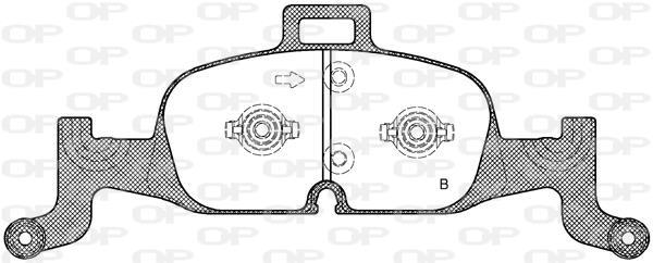 Jeu de 4 plaquettes de frein OPEN PARTS BPA1691.00