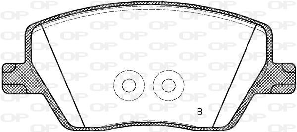 Jeu de 4 plaquettes de frein OPEN PARTS ref. BPA1695.02
