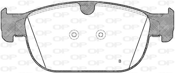 Jeu de 4 plaquettes de frein OPEN PARTS ref. BPA1696.00