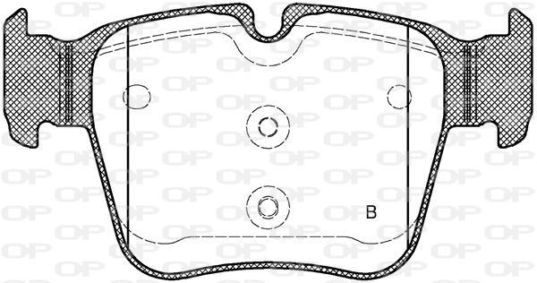 Jeu de 4 plaquettes de frein OPEN PARTS ref. BPA1697.00