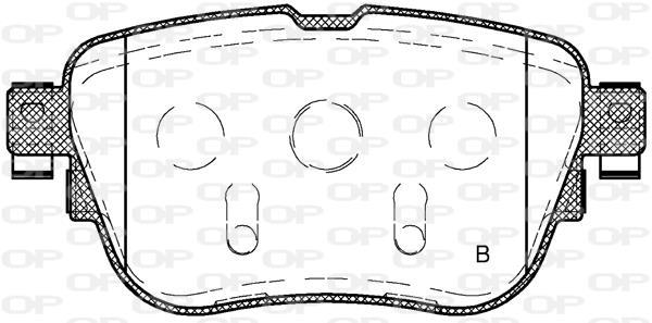 Jogo de 4 pastilhas de travão OPEN PARTS ref. BPA1699.00