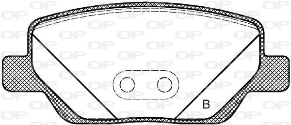 Jeu de 4 plaquettes de frein OPEN PARTS ref. BPA1700.02
