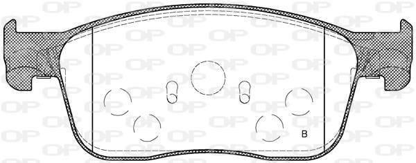 Jeu de 4 plaquettes de frein OPEN PARTS BPA1719.00