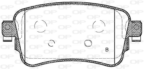 Jeu de 4 plaquettes de frein OPEN PARTS BPA1720.00
