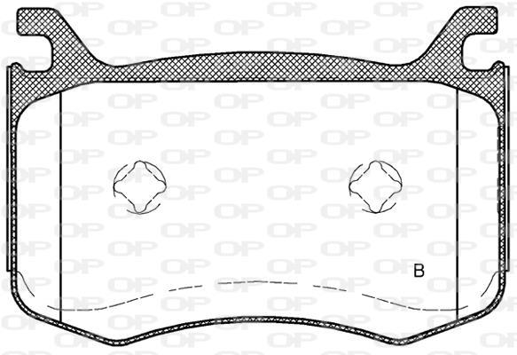 Jeu de 4 plaquettes de frein OPEN PARTS BPA1721.02