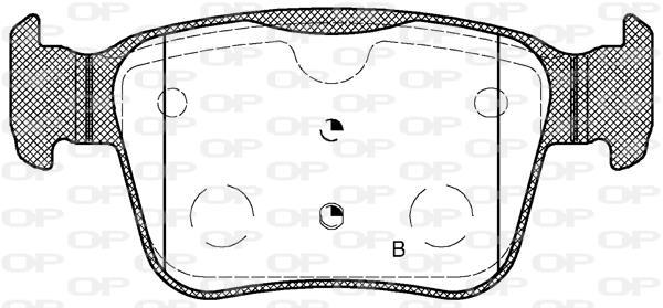 Jeu de 4 plaquettes de frein OPEN PARTS BPA1722.02