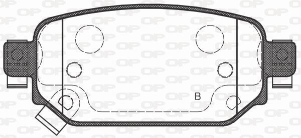 Jeu de 4 plaquettes de frein OPEN PARTS BPA1731.02