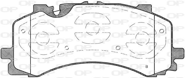 Jeu de 4 plaquettes de frein OPEN PARTS BPA1744.00
