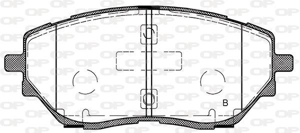 Jeu de 4 plaquettes de frein OPEN PARTS BPA1786.02