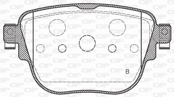 Jeu de 4 plaquettes de frein OPEN PARTS BPA1792.00