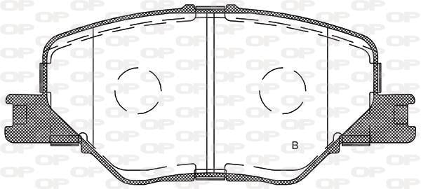 Jeu de 4 plaquettes de frein OPEN PARTS BPA1795.02
