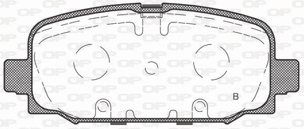 Jeu de 4 plaquettes de frein OPEN PARTS BPA1796.02