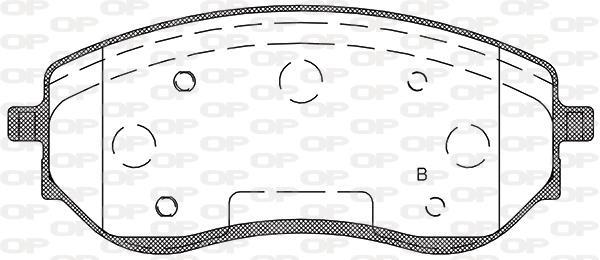 Jeu de 4 plaquettes de frein OPEN PARTS BPA1801.02