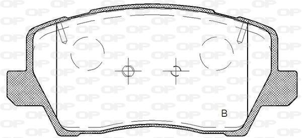 Jeu de 4 plaquettes de frein OPEN PARTS BPA1803.02
