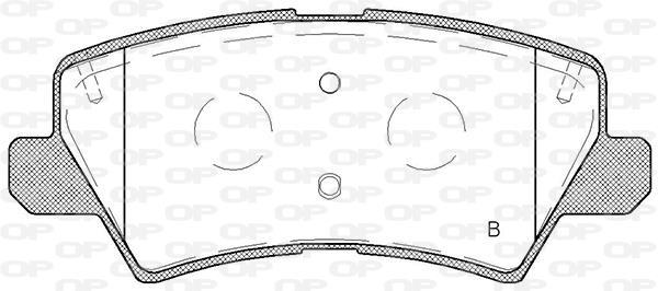 Jeu de 4 plaquettes de frein OPEN PARTS BPA1804.02
