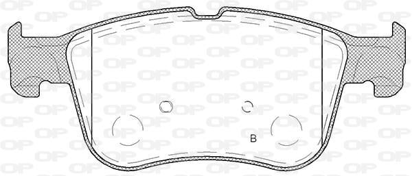 Jeu de 4 plaquettes de frein OPEN PARTS BPA1808.12
