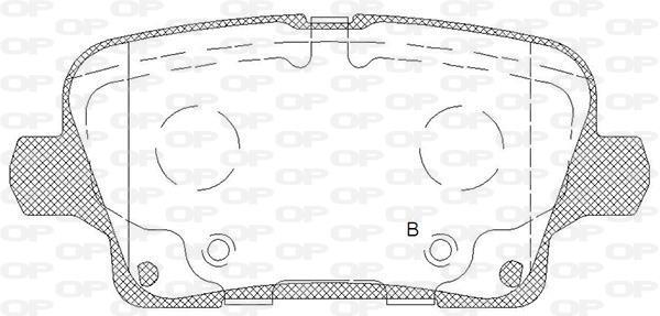 Jeu de 4 plaquettes de frein OPEN PARTS BPA1821.02