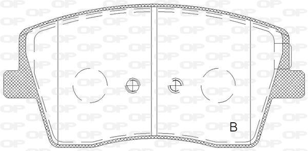 Jeu de 4 plaquettes de frein OPEN PARTS BPA1823.00